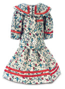 Cinnamon School Dress with Silk Ribbon Trim