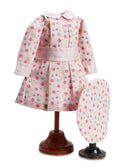 Pink Cotton Smiling Face Dress and Cap