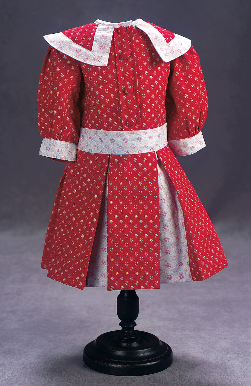 Red Cotton School Girl Dress
