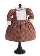 Red and Brown Checkered Cotton Dress