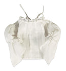 White Drawstring Blouse