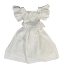 White Pinafore With Hand Embroideries