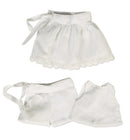 White Cotton Three Piece Undergarment Set
