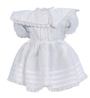 White Cotton Dress with Bertha Collar