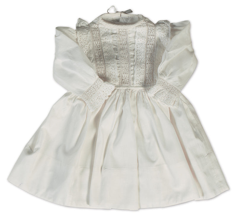 white cut work dress Karen Millen Petite Cotton Cutwork Woven Shirt Midi Dress in Ivory