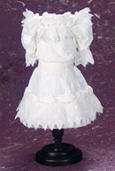 White Dotted Swiss Dress w/ Diamond Point Edging