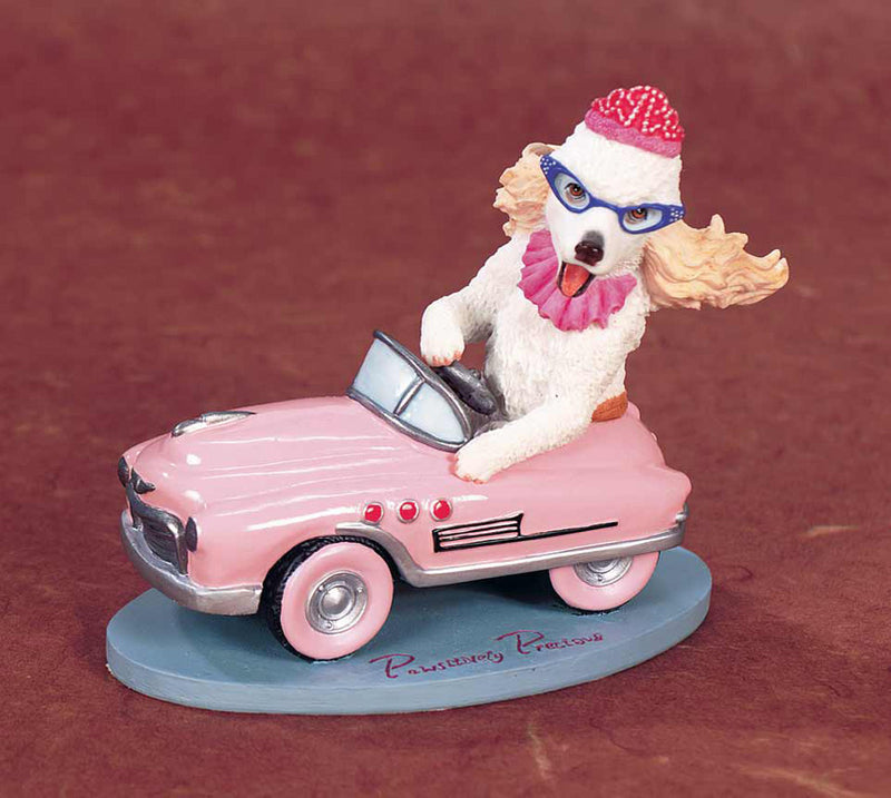 Glam Poodle In A Pedal Car by Gail Marie