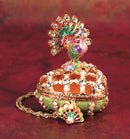 Peacock Trinket Box With Necklace