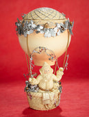 Santa In Hot Air Balloon With Puppy