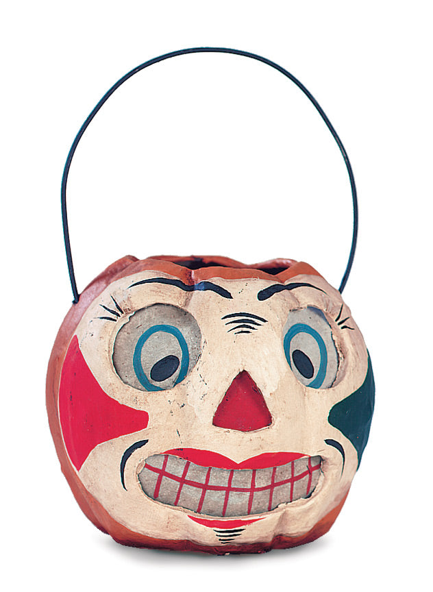 Clown Faced Pumpkin Bucket