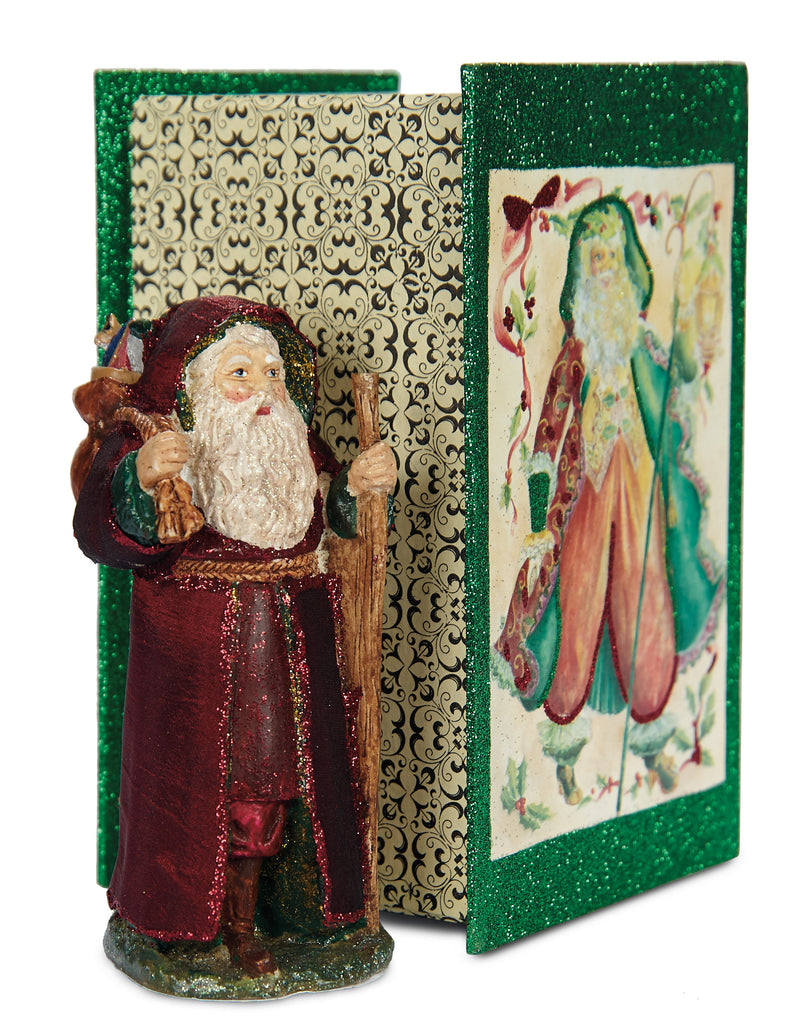 Old World Santa In Green Box