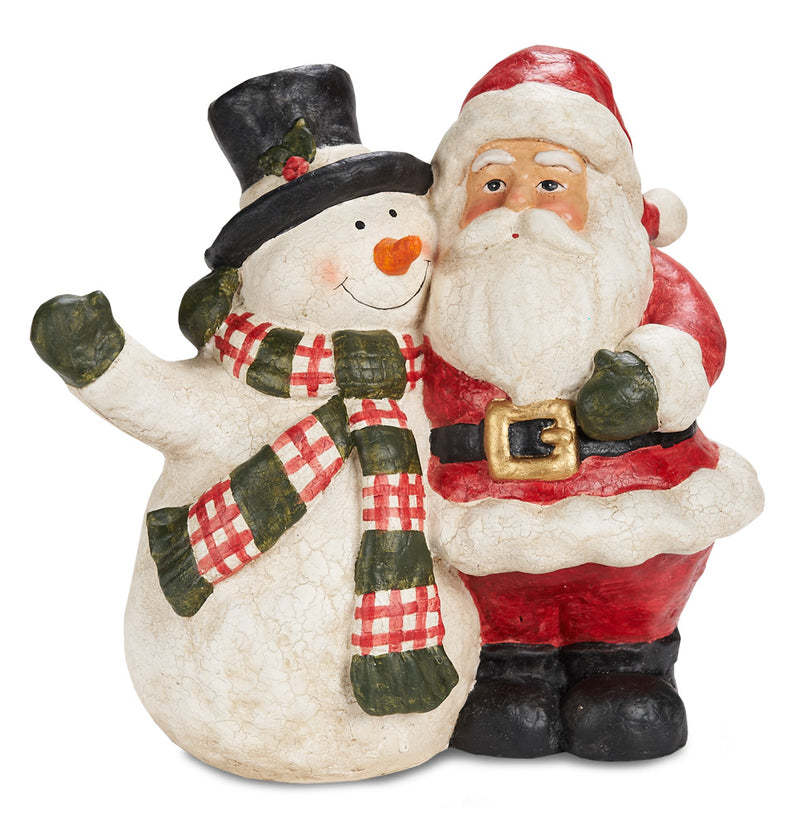 Best Friends, Paper Mache Santa and Snowman