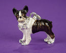 Boston Terrier and Bone Brooch