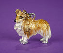 Shetland Sheepdog and Bone Brooch