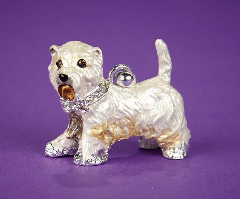 West Highland Terrier and Bone Brooch