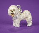 Bichon Frise and Bone Brooch