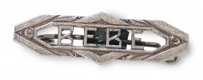 Old Store Stock Silver Openwork Bebe Pin