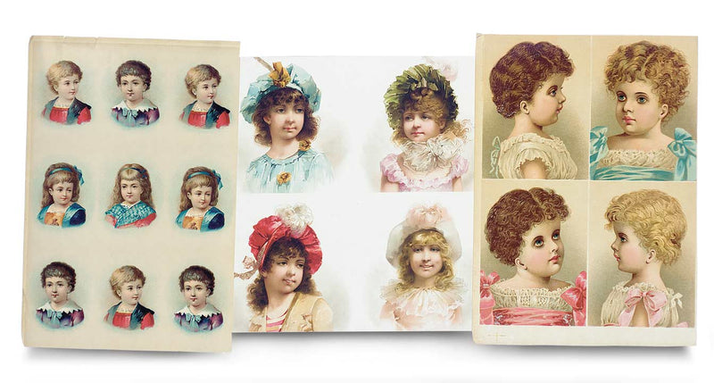 Old Store Stock, Lithographed Drawings of Seventeen Victorian Children