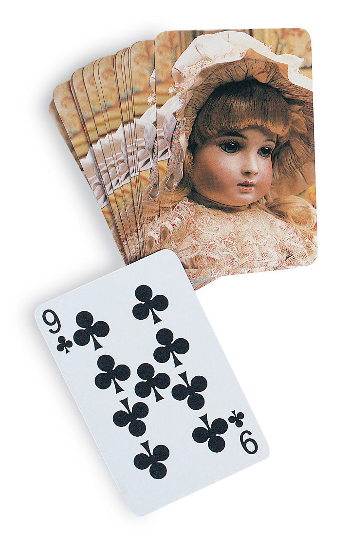 French Bisque Girl Doll Playing Cards