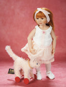 Red Haired Girl With Toy Kitten