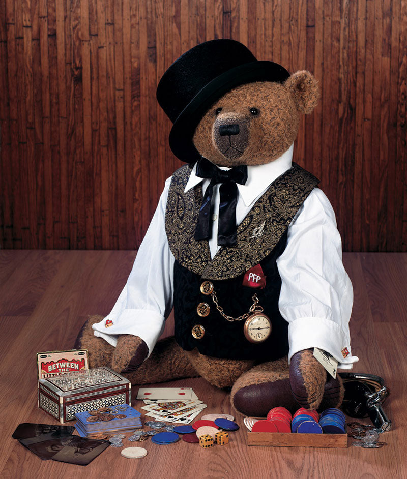 Poker Face Teddy Bear by Karen Meer