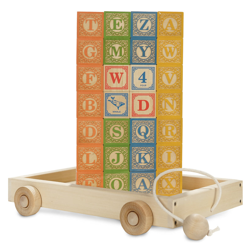 Pull Wagon with Letter Blocks