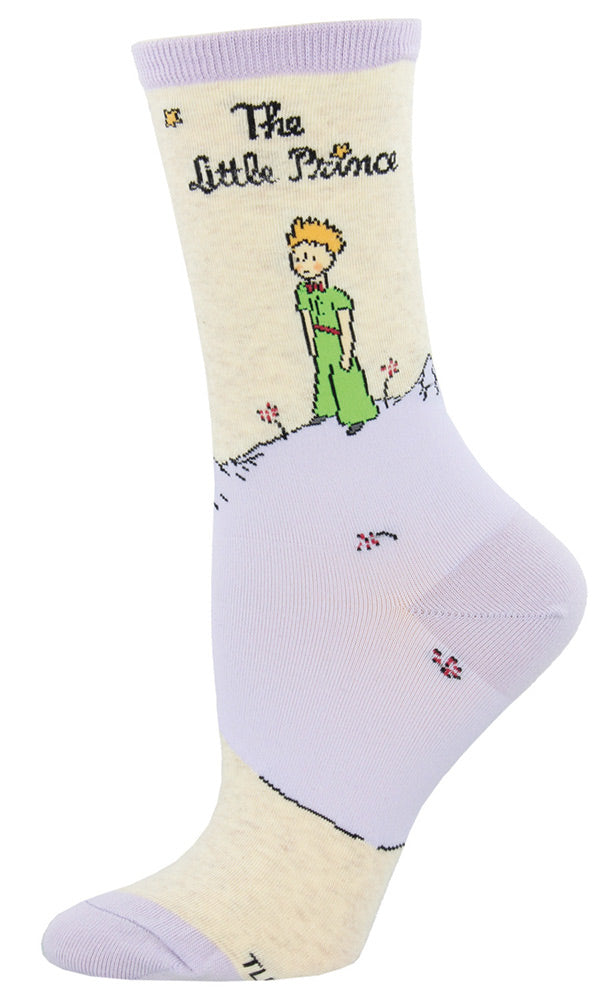 Little Prince White Cotton Women's Socks
