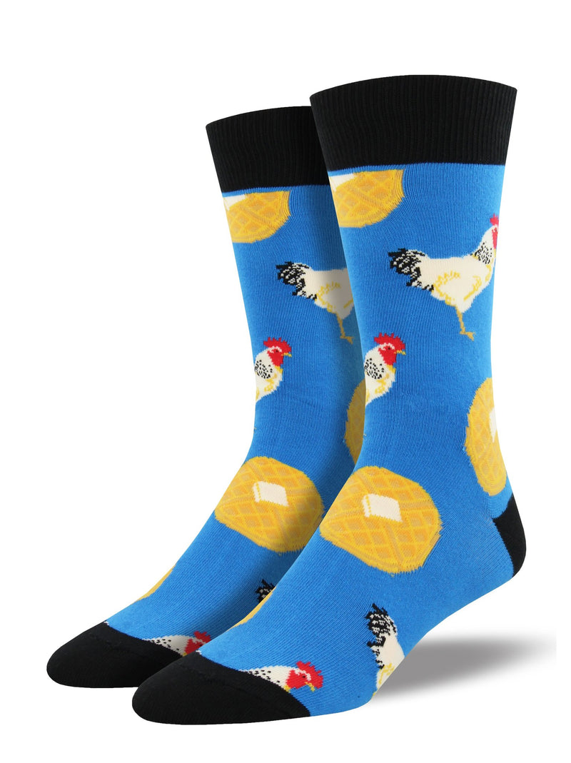 Chicken and Waffles Men's Cotton Socks
