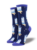 Paint the Sky Womens Cotton Crew Sock