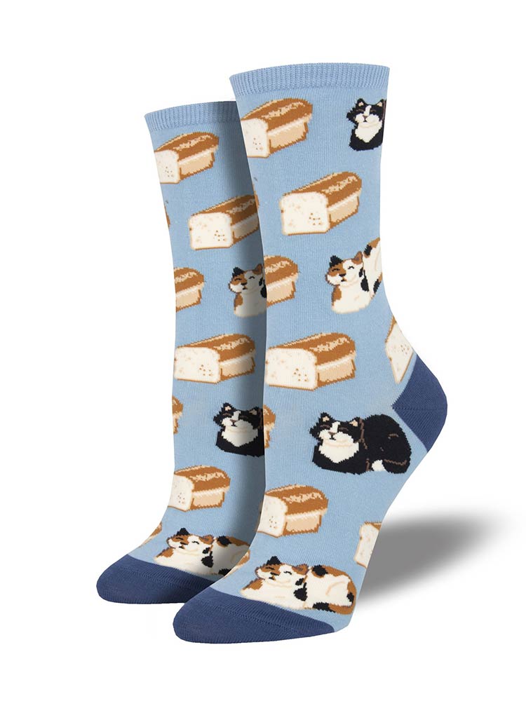 Cat Loaf Womens' Cotton Crew Socks