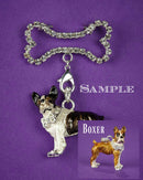 Boxer and Bone Brooch