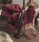 Large Maroon Silk Wired Bonnet