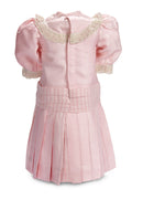 Rose Silk Dropped Waist Dress