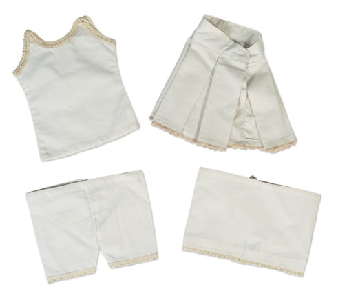 Cream Twill Sailor Dress With Undergarments
