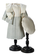 Teal And Cream Two Piece Mariner Dress With Cap