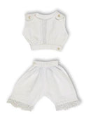 White Cotton Chemisette And Pantalets