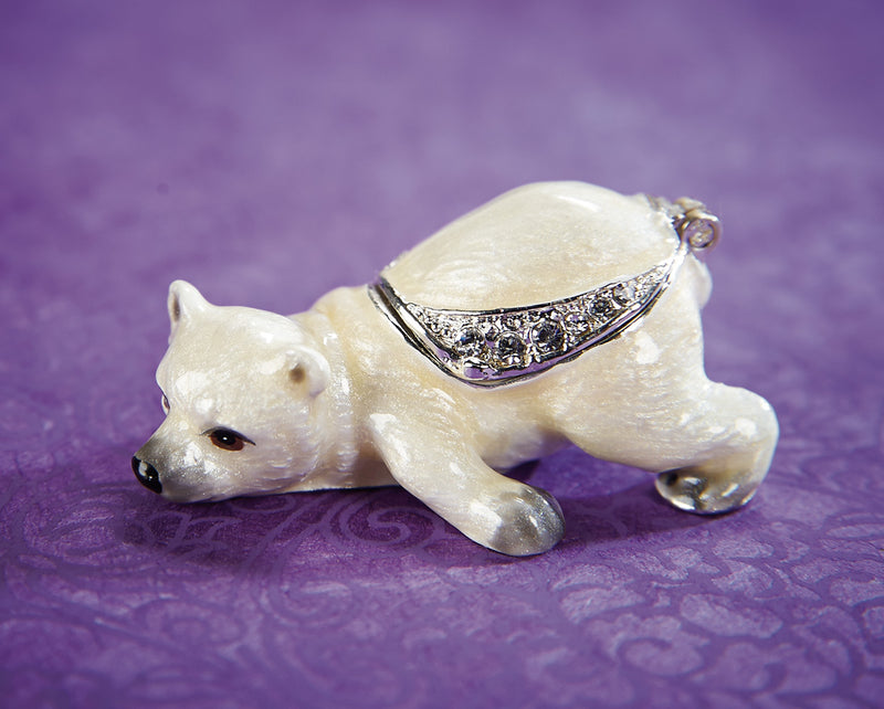 Polar Bear Cub, a Petite Size Trinket Box