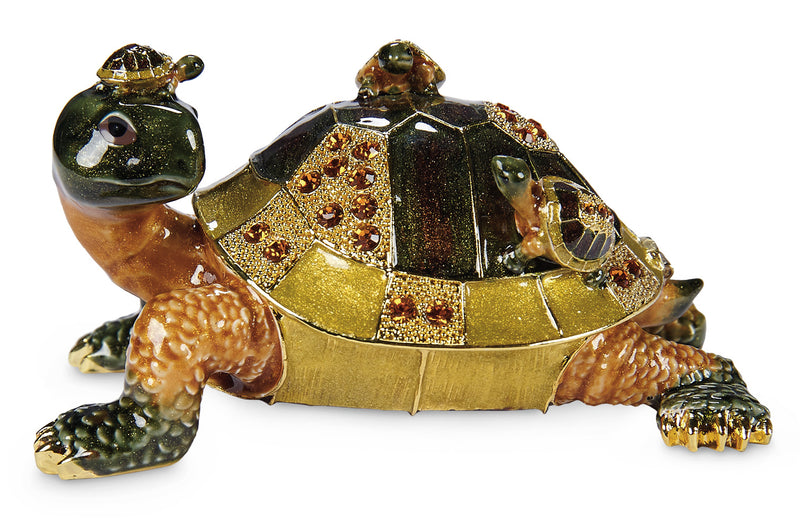 Turtle Family Trinket Box and Necklace