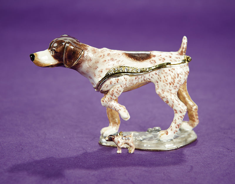 German Pointer Trinket Box and Necklace