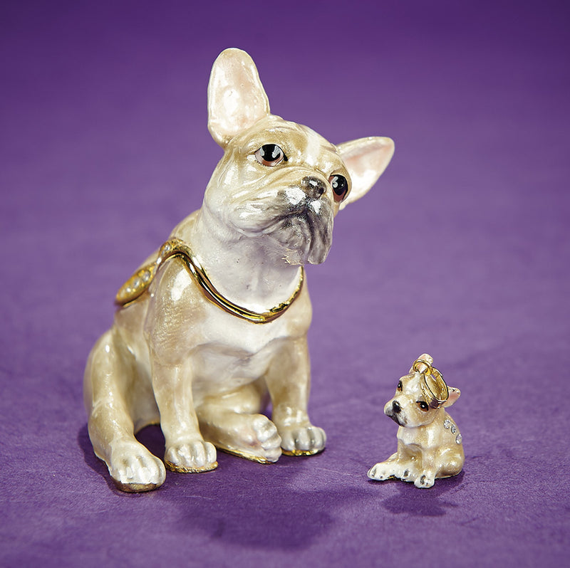 French Bulldog Trinket Box and Necklace