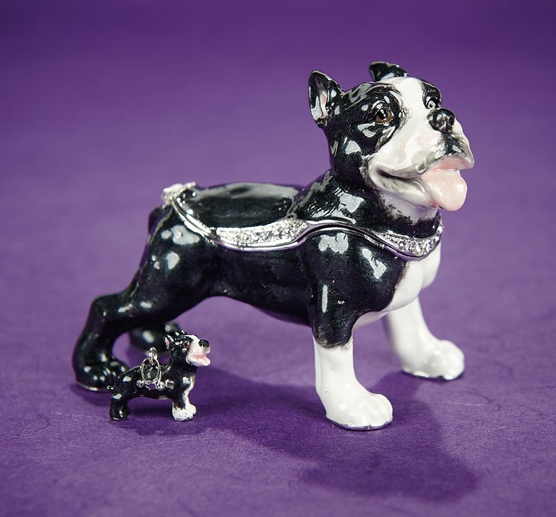 Pit Bull Trinket Box with Necklace