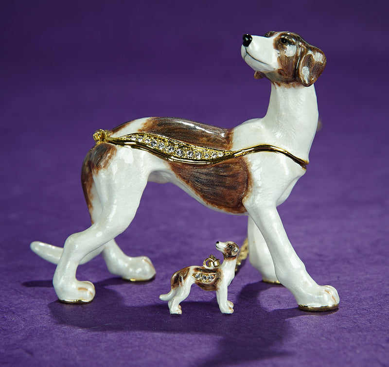 Greyhound Trinket Box and Necklace