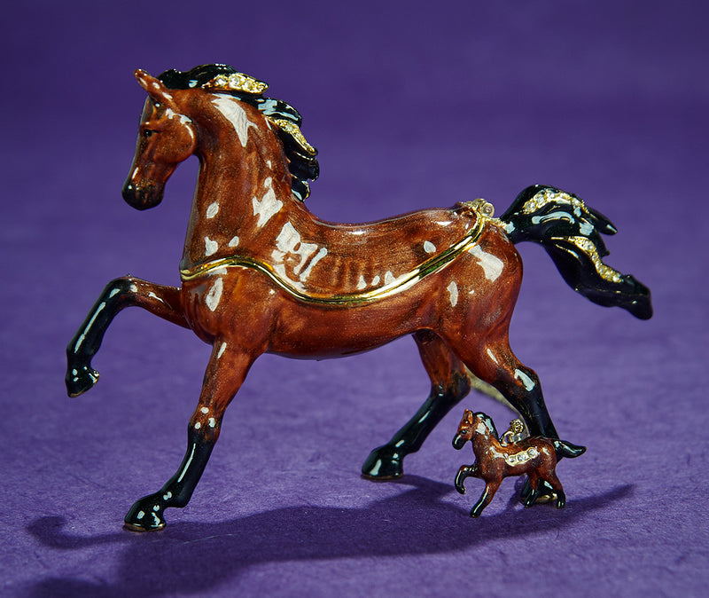 Arabian Horse Trinket Box and Necklace