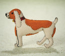 Orange and White Felt Dog Ornament