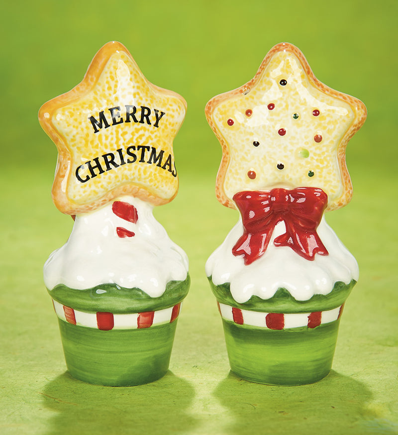 Christmas Cupcakes Salt and Pepper Shakers