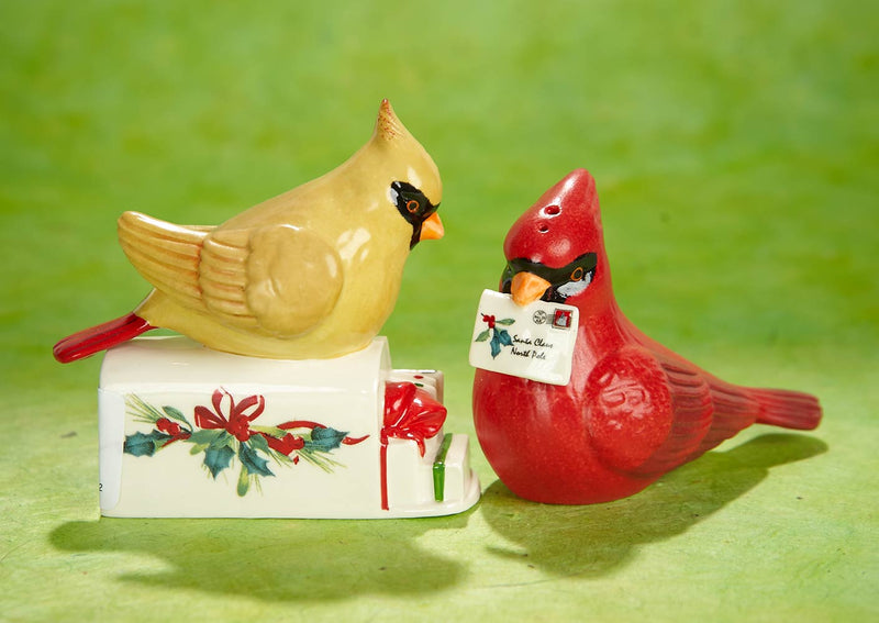 Winter's Greetings Cardinals Salt and Pepper Shakers