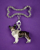 Boston Terrier and Bone Brooch
