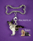 Yorkie and Bone Brooch