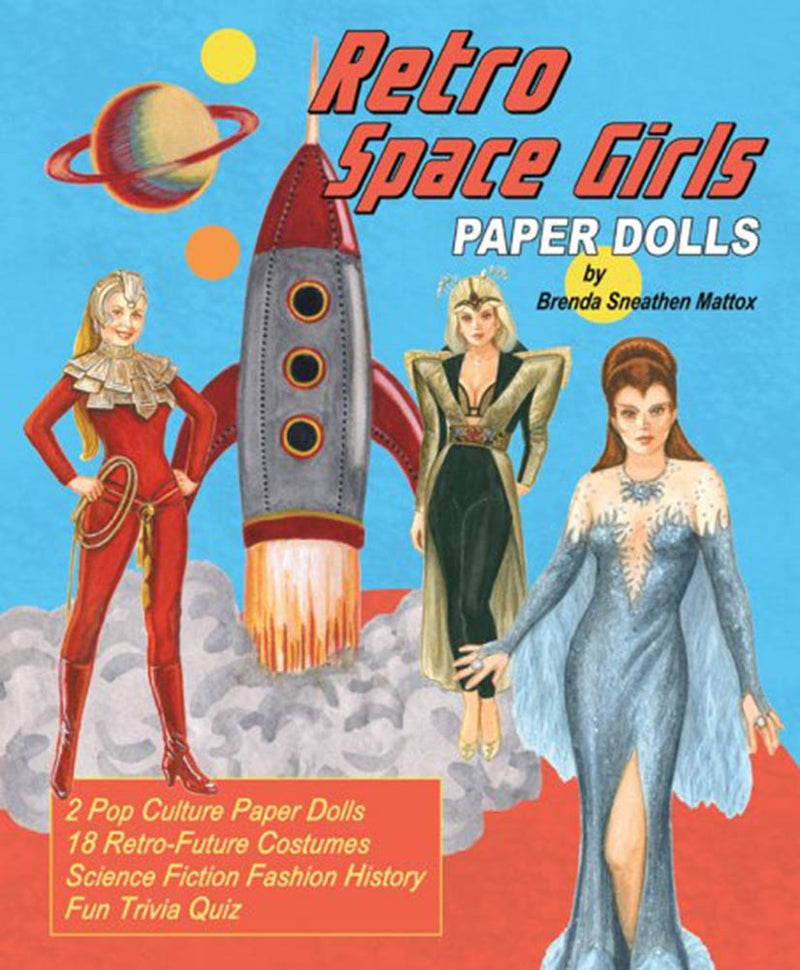 Retro Space Girls Paper Doll Book