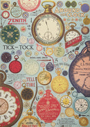 Vintage Cameras and Clocks Wrap Paper/Poster